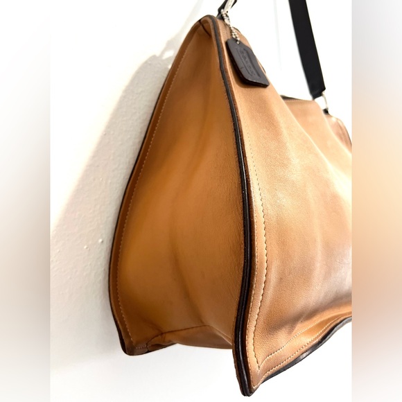 Coach Vintage Camel and Chocolate Brown Lined Shoulder Bag - Picture 4 of 15